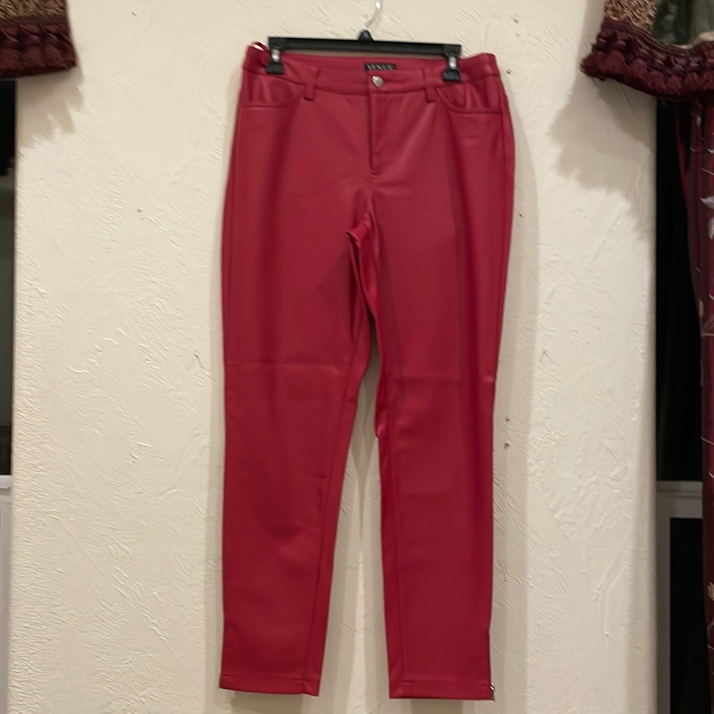 Venus Red Faux Leather pants with front and back pockets. New and NEVER worn!
